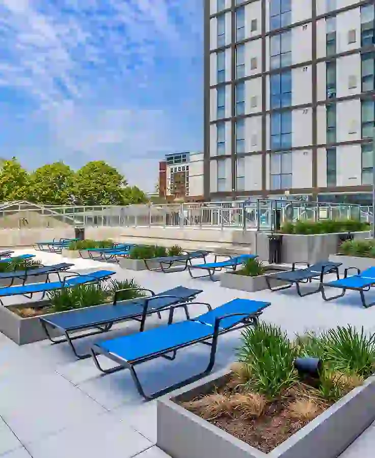 Rise at Riverfront Crossings Courtyard Deck
