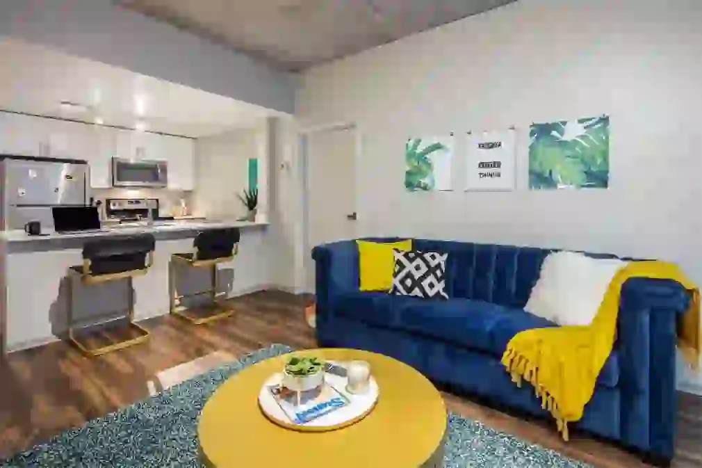 Wood-style flooring at Rise