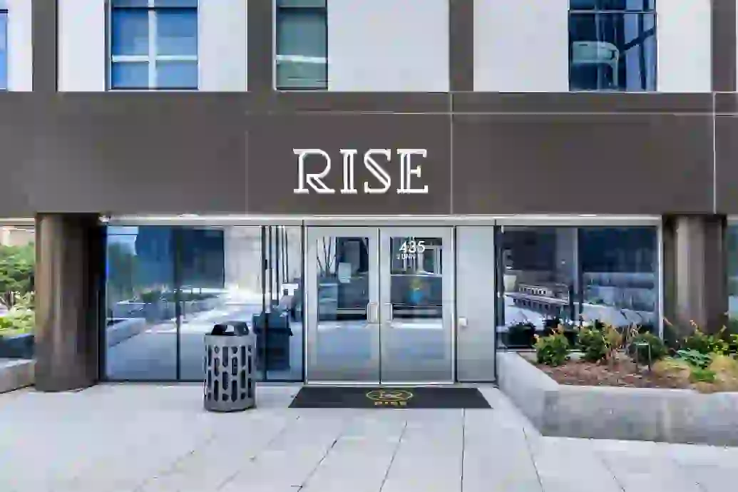Rise at Riverfront Crossings Entrance