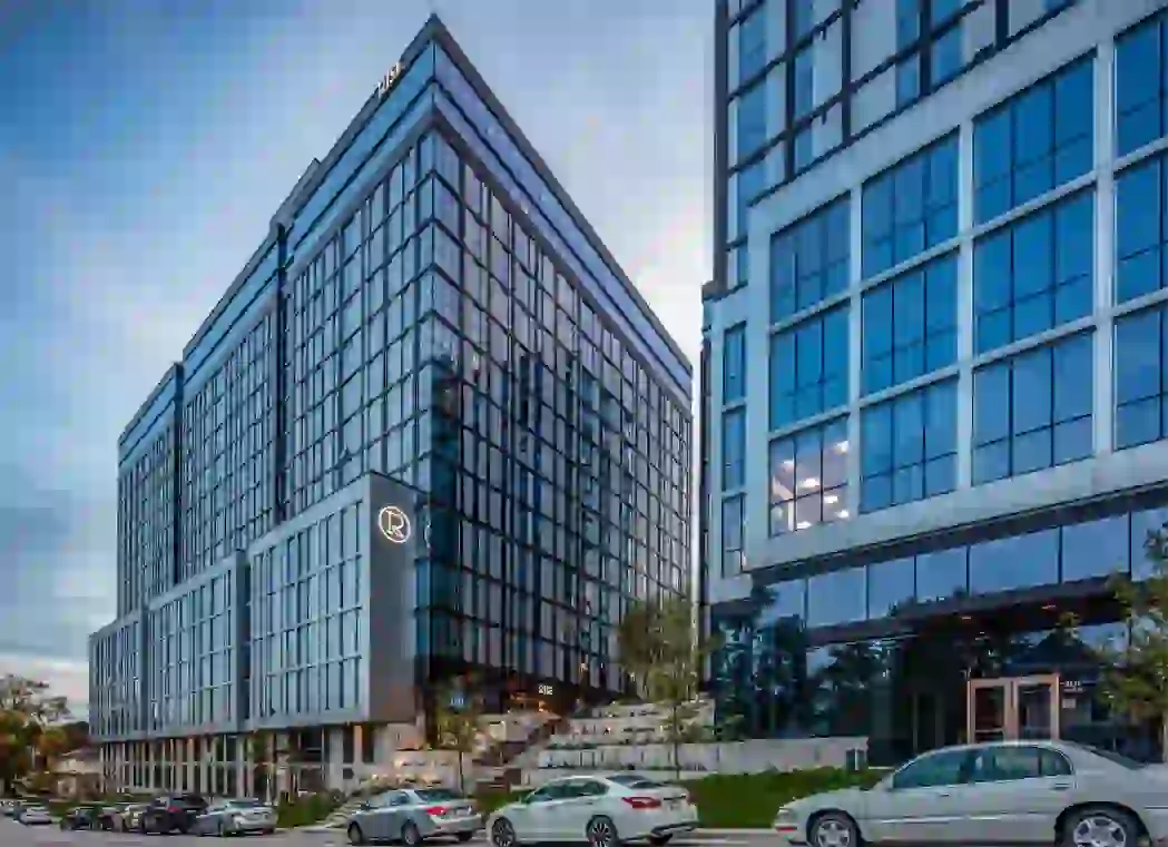 View of Rise building from Linn St
