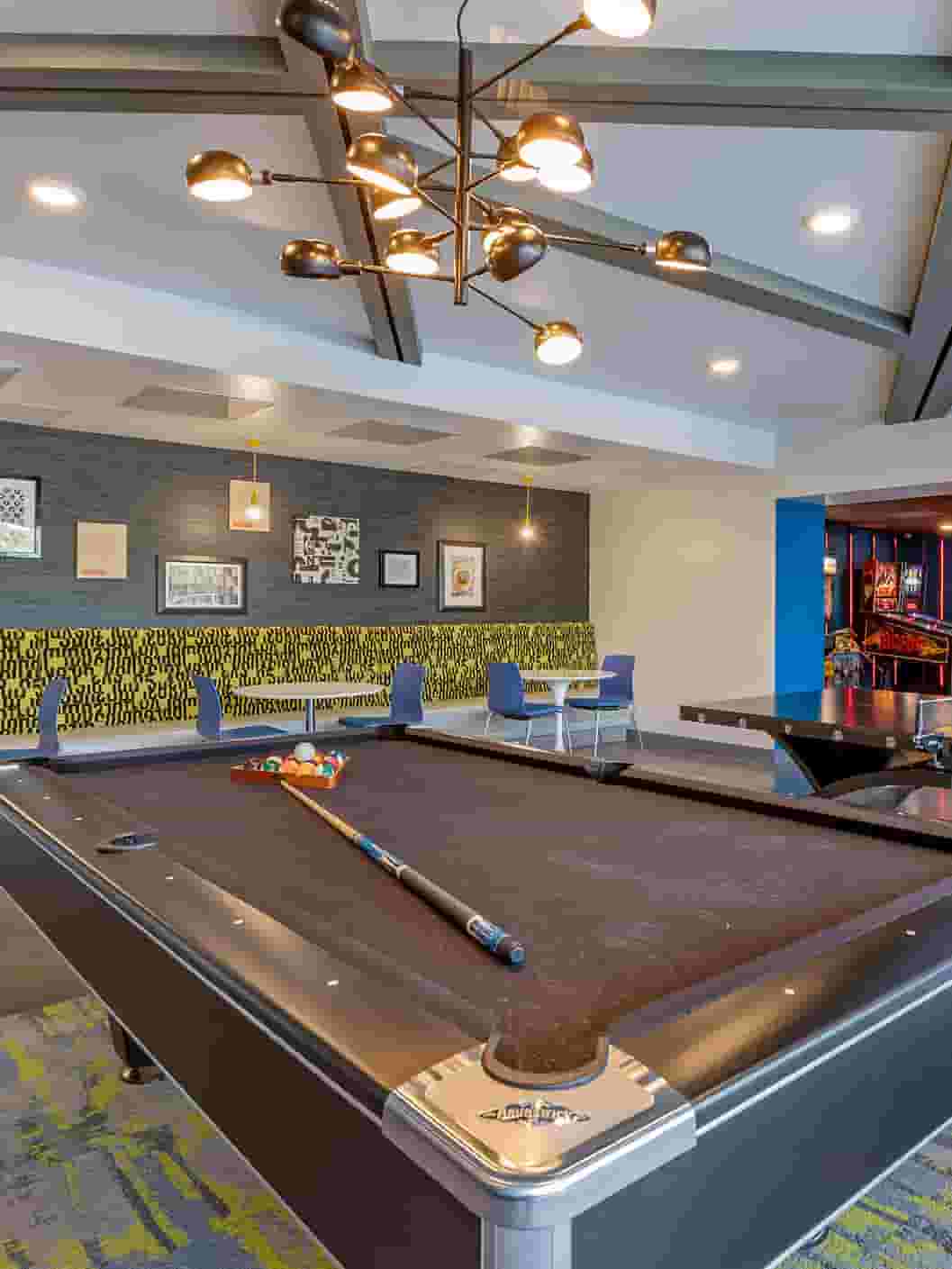 Club lounge and game room