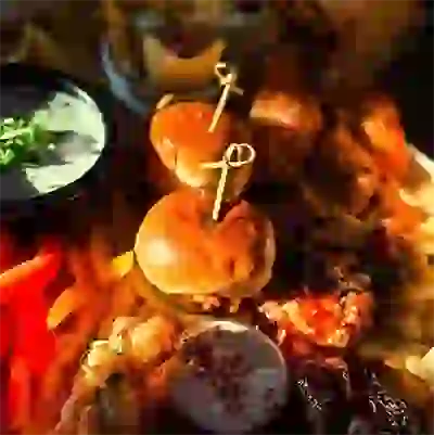 Burger sliders at The Box