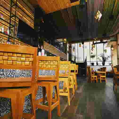 Interior seating at Alebrije Restaurant